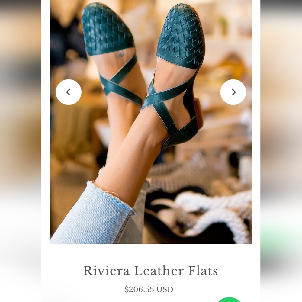 Riviera Brown Leather Flats - Picture 10 of 10